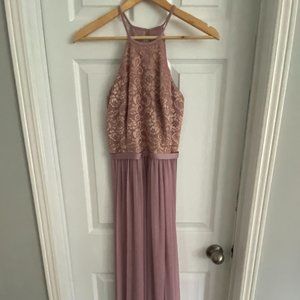 David's Bridal Floor Length Bridesmaid Dress (Size 6)